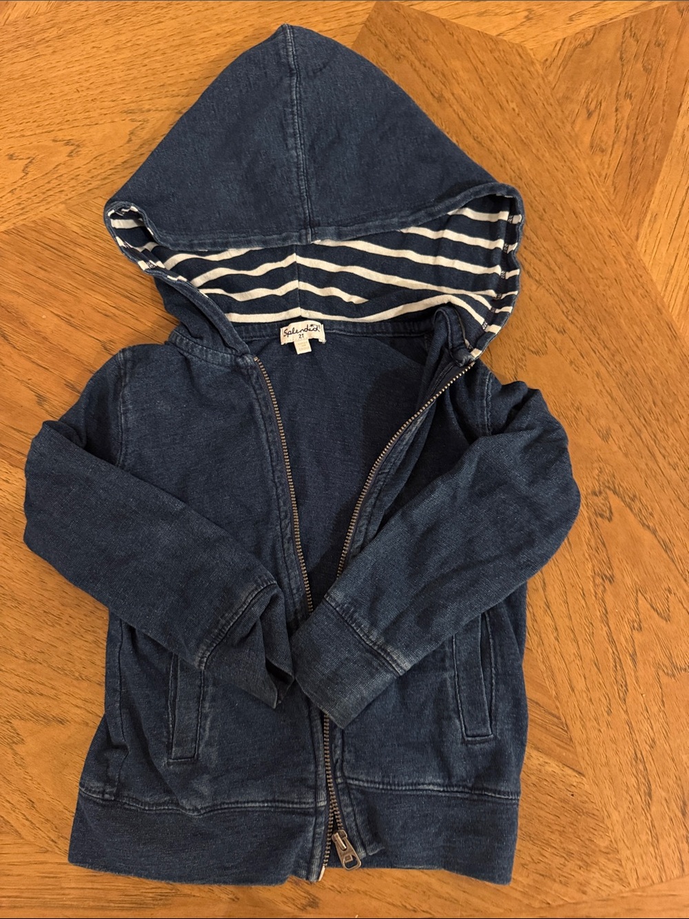 Children's Navy Zip-Up Hoodie Jacket - Splendid size 2T
